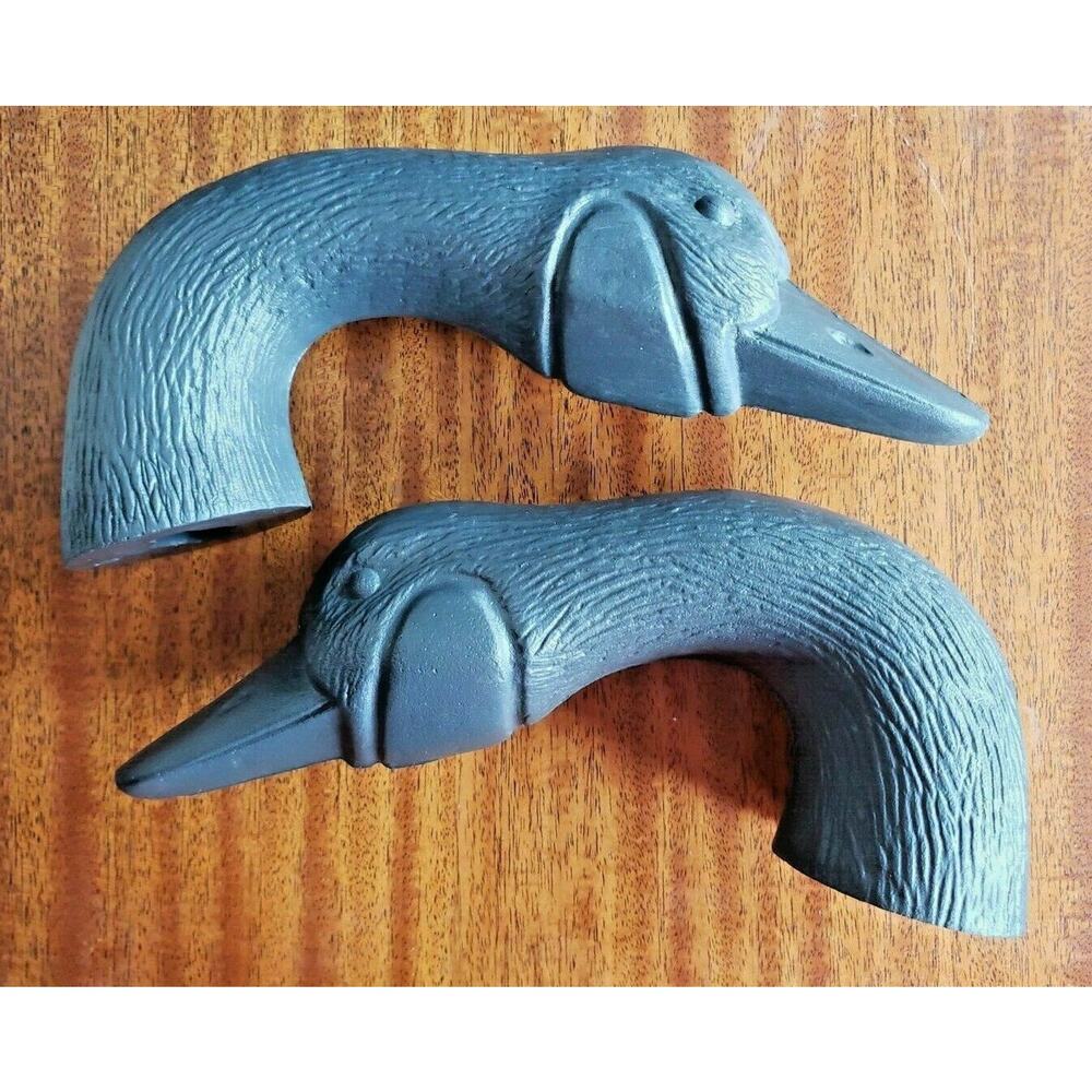 Vintage Canadian Goose Plastic Goose Decoy Heads Unpainted Lot 2 U115
